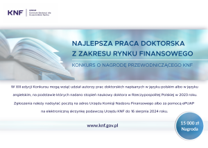 XIII edycja Konkursu o Nagrodę Przewodniczącego KNF - grafika_większa