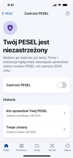 Aplikacja Zastrzeż Pesel