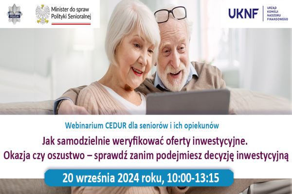 Plakat zaproszenie na WEBINARIUM