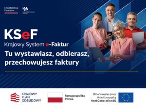 Krajowy System e-Faktur (KSeF) - grafika z ulotki